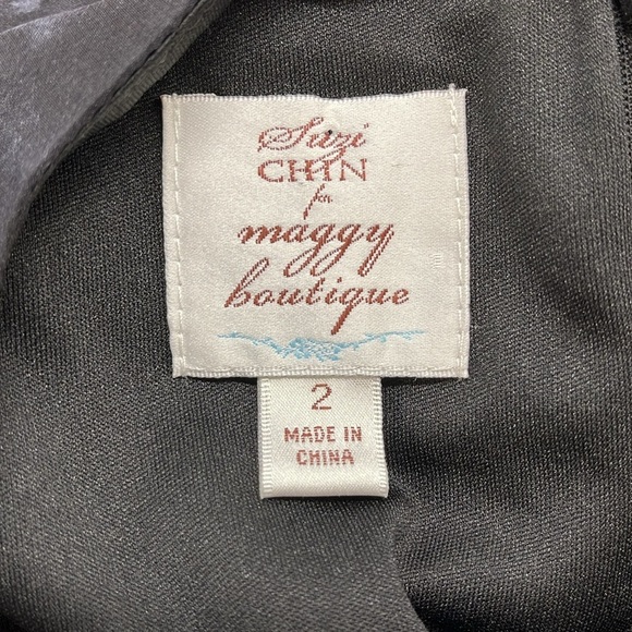 Suzi Chin for Maggy Boutique Watercolor Drop Waist Silk Shift Dress - Picture 8 of 9